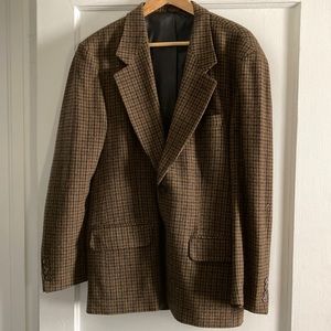 Banana Republic sports coat brown wool size 40R mens houndstooths